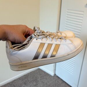 adidas Women's Sneakers in White and Gold